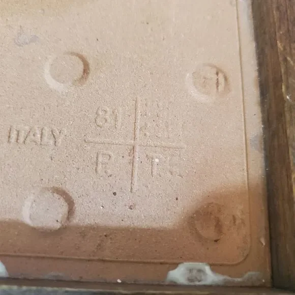 PIEMME Italian Floral Vase Clay Tile Decor - Picture 8 of 8